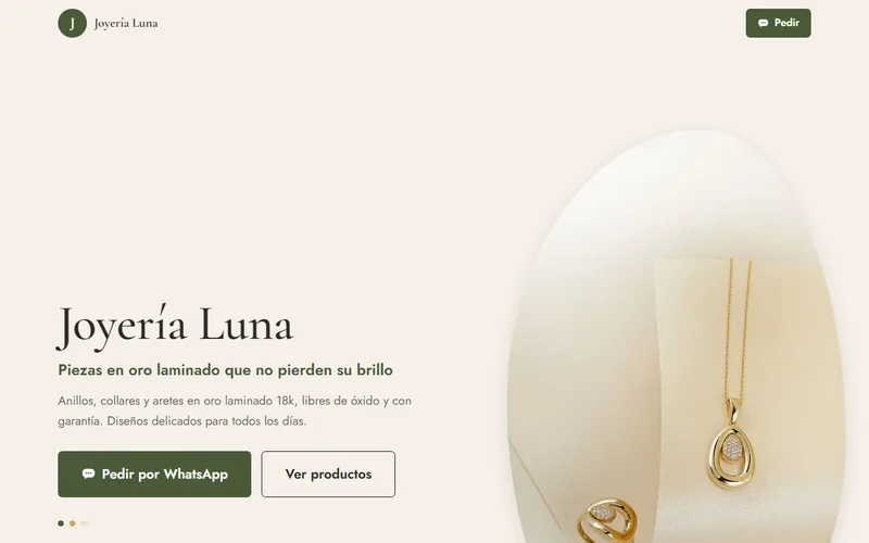 Vista previa de Joyería Luna